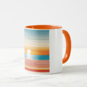 Orange Sunset Beach Mug - Vibrant Coastal Design Tasse (VorderseiteRechts)