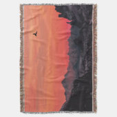 Orange Sunset Bird in Sky Decke (Vorderseite Vertikal)