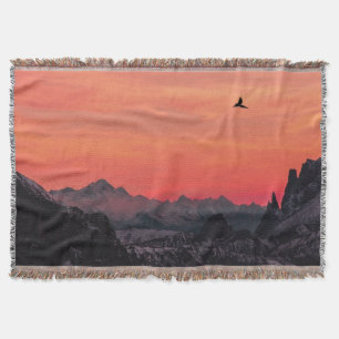 Orange Sunset Bird in Sky Decke