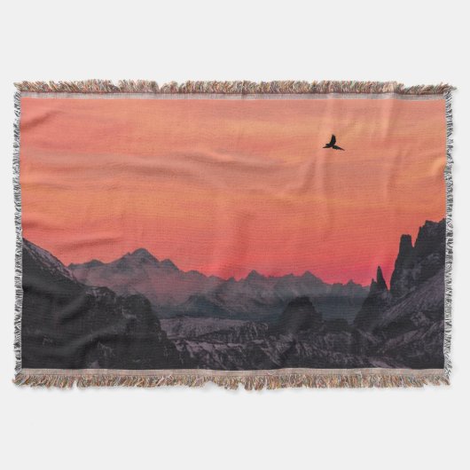 Orange Sunset Bird in Sky Decke (Vorderseite)