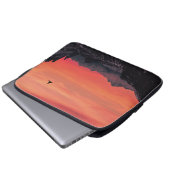 Orange Sunset Bird in Sky Laptopschutzhülle (Vorne Knopf)