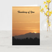 Orange Sunset Card Karte (Gelbe Blume)