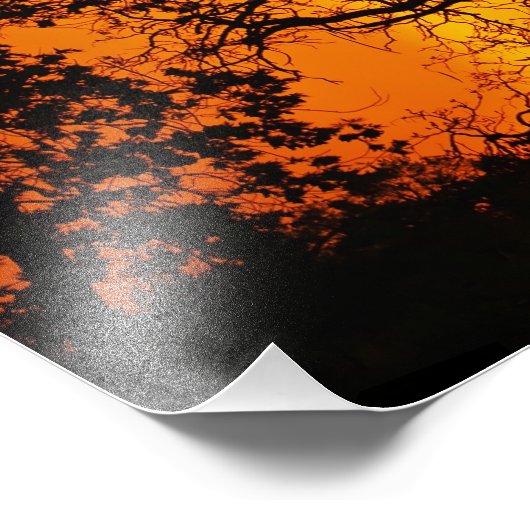 Orange Sunset Fotodruck (Ecke)