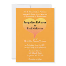 Orange Sunset Heart Wedding