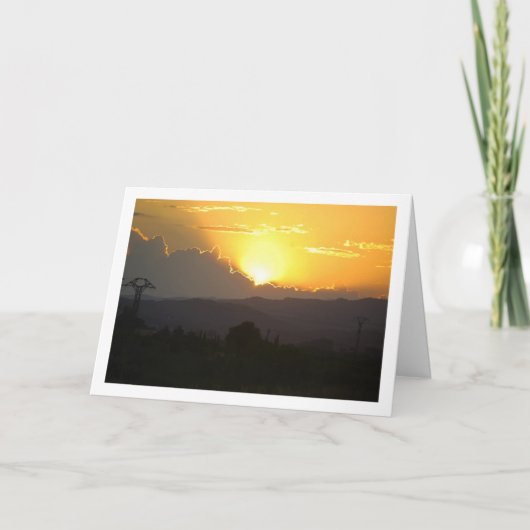 Orange Sunset in Valencia Spanien Karte (Vorderseite)