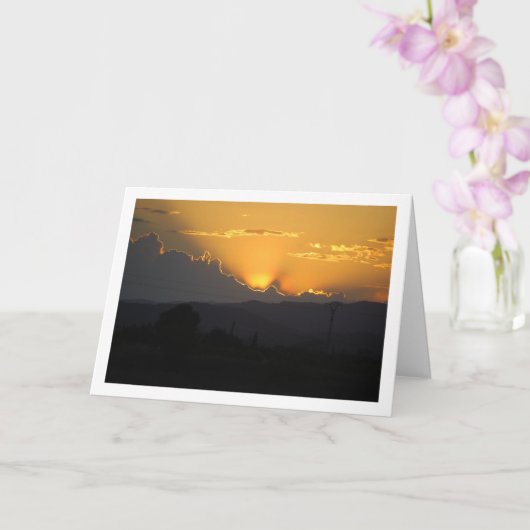 Orange Sunset in Valencia Spanien Karte (Orchidee)