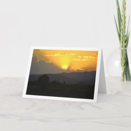 Orange Sunset in Valencia Spanien Karte (Vorderseite)