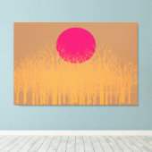 Orange Sunset Leinwanddruck (Insitu (Holzboden))