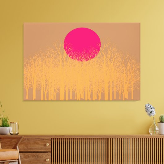 Orange Sunset Leinwanddruck (Insitu (Wohnzimmer))