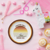 Orange Sunset Mountain Custom Family Wiedersehen P Pappteller (Party)