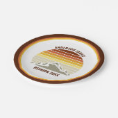 Orange Sunset Mountain Custom Family Wiedersehen P Pappteller (Schrägansicht)