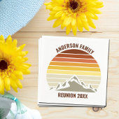 Orange Sunset Mountain Custom Family Wiedersehen P Serviette