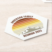 Orange Sunset Mountain Custom Family Wiedersehen P Untersetzer (angewinkelt)