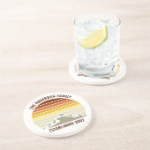 Orange Sunset Mountain Custom Family Zuhause Getränkeuntersetzer (Seite)