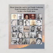 Orange Sunset Mountain Foto Family Bingo (Rückseite)