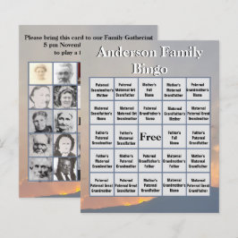 Orange Sunset Mountain Foto Family Bingo