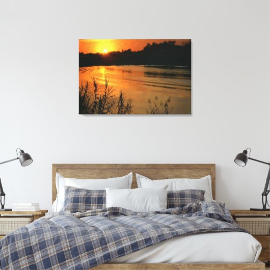 Orange SunSet Ölgemälde Leinwanddruck (Insitu (Schlafzimmer))