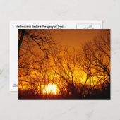 ORANGE SUNSET POSTCARD POSTKARTE (Vorne/Hinten)