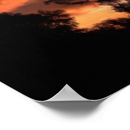 Orange Sunset Poster (Ecke)