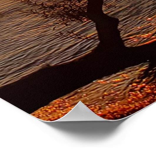 Orange Sunset Poster (Ecke)