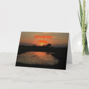 Orange Sunset Reflection Geburtstagskarte Karte