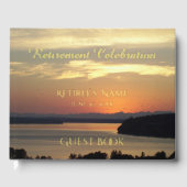 Orange Sunset Retirement Celebration Gästebuch (Vorderseite)