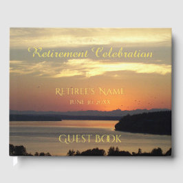 Orange Sunset Retirement Celebration Gästebuch