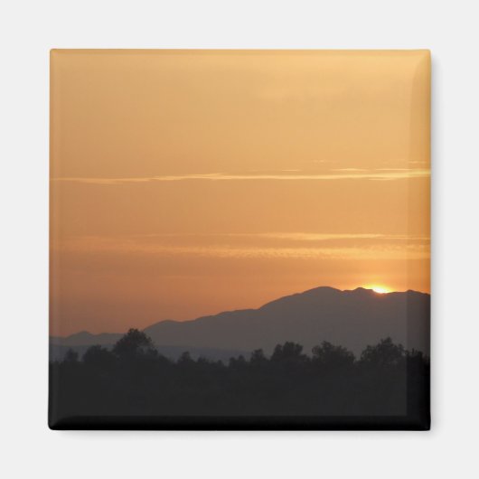 Orange Sunset Scene Magnet (Vorne)