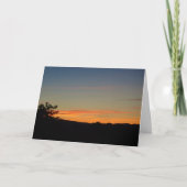 Orange Sunset Silhouette Landscape Card Karte (Vorderseite)