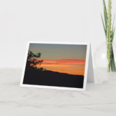 Orange Sunset Silhouette Landscape Card Karte (Vorderseite)