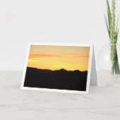 Orange Sunset Silhouette Landschaft Karte (Vorderseite)