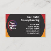 Orange Sunset Simple Gradient Modern Beruflich Visitenkarte (Rückseite)