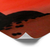 Orange Sunset Sky Painting Poster (Ecke)