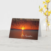 Orange Sunset Sympathy Card Karte (Gelbe Blume)