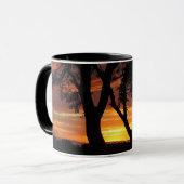 Orange Sunset Tasse (Vorderseite Links)