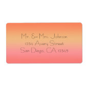 Orange Sunset Tropical Address Labels Sticker (Vorne)