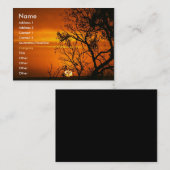 Orange Sunset Visitenkarte (Vorne/Hinten)