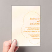 Orange Sunset Wedding Acryleinladungen (Insitu (Handheld))