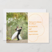 Orange Sunset Wedding Dankeskarte (Vorderseite)