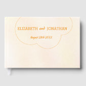 Orange Sunset Wedding Gästebuch (Vorderseite)