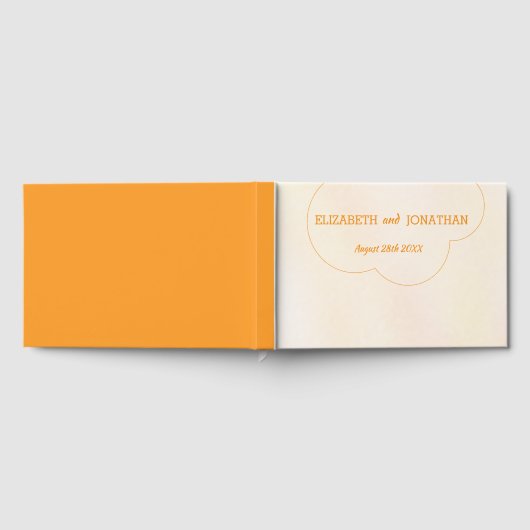 Orange Sunset Wedding Gästebuch (Voll)