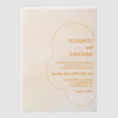 Orange Sunset Wedding Pergament Einladungen (Vorderseite)