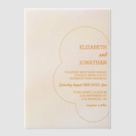 Orange Sunset Wedding Pergament Einladungen