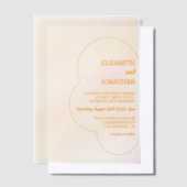 Orange Sunset Wedding Pergament Einladungen (Versetzt)