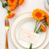 Orange Sunset Wedding Platzkarte