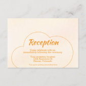 Orange Sunset Wedding Reception Begleitkarte (Vorderseite)