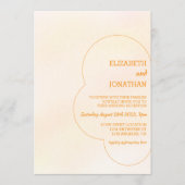 Orange Sunset Wedding Reception Einladung (Vorderseite)