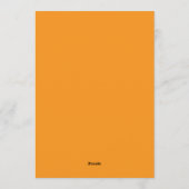 Orange Sunset Wedding Reception Einladung (Rückseite)