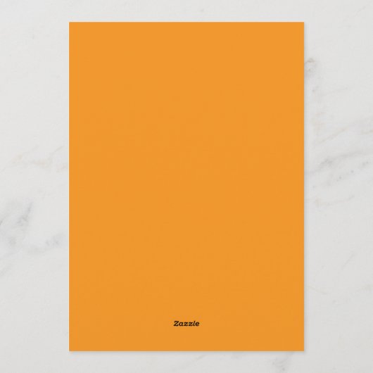 Orange Sunset Wedding Reception Einladung (Rückseite)