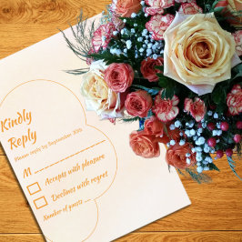 Orange Sunset Wedding RSVP Karte